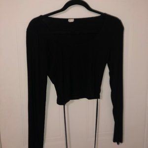 Garage Long Sleeve Crop Top